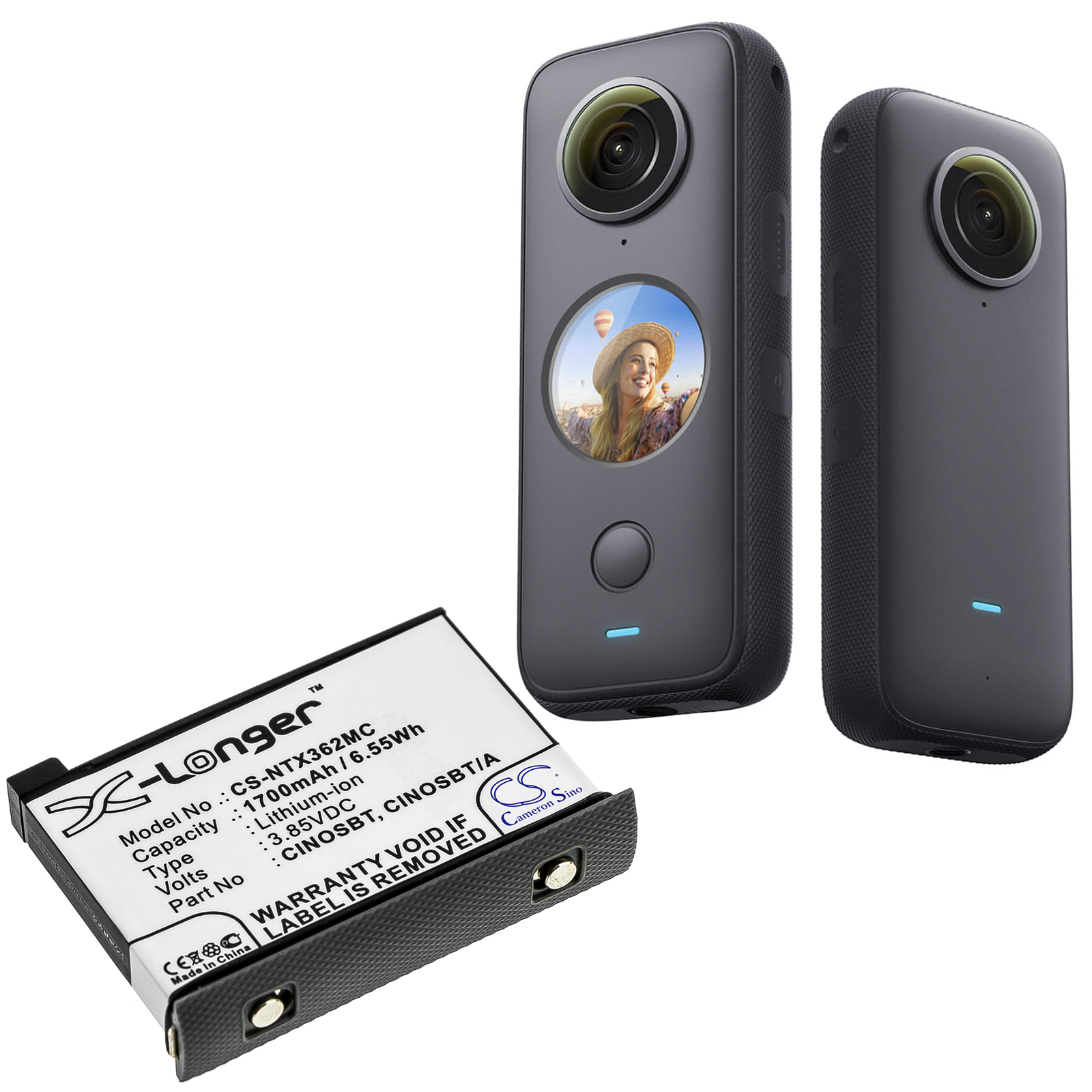 1700 mAh for Insta360 CINOSBT,CINOSBT/A