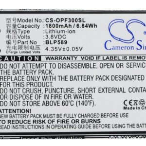 1800 mAh for Oppo BLP589