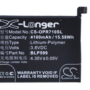 4100 mAh for Oppo BLP599