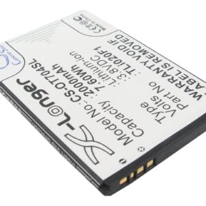 2000 mAh for Alcatel TLi018B2,TLi019B1,TLi019B2,TLi020F1,TLi020F2,TLi020FA,TLi020G1