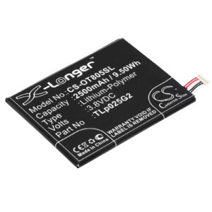 2500 mAh for Alcatel CAC2580010C2,TLp025G2