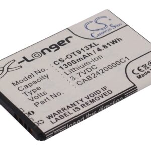 1300 mAh for Alcatel CAB14P0000C1,CAB2420000C1