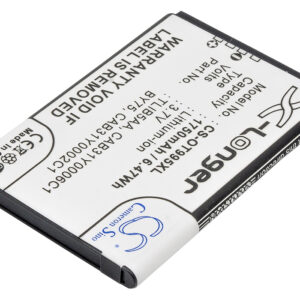 1750 mAh for Alcatel BY75,CAB150000SC1,CAB31Y0002C1,CAB31Y0006C1,TLiB5AA,TLiB5AD
