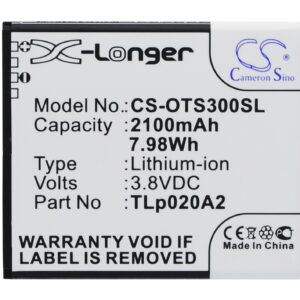 2100 mAh for Alcatel TLi020A1,TLp020A2