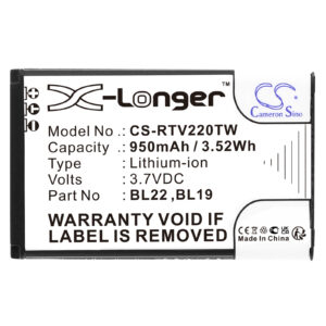 950 mAh for Retevis BL19,BL22