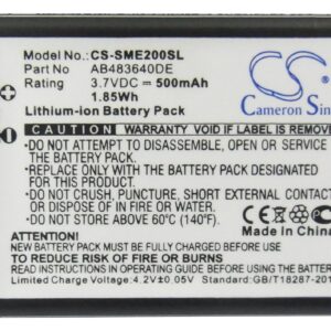 500 mAh for Samsung AB483640CC,AB483640DE,AB483640DU