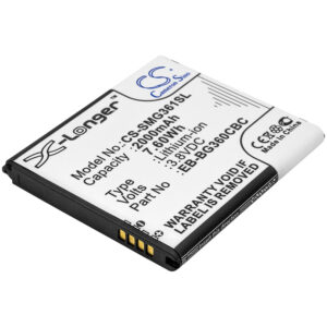 2000 mAh for Samsung EB-BG360BBE,EB-BG360CBC,EB-BG360CBE,EB-BG360CBU,EB-BG360CBZ