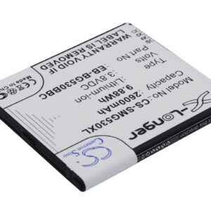2600 mAh for Samsung BG530CBU,EB-BG530BBC,EB-BG530BBE,EB-BG530BBU,EB-BG530CBB,EB-BG530CBE,EB-BG530CBU,EB-BG530CBZ,EB-BG531BBE,GH43-04372A