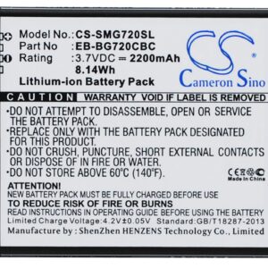 2200 mAh for Samsung EB-BG720CBC,EB-BG720CBK