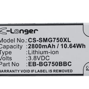 2800 mAh for Samsung EB-BG750BBC,EB-BG750BBE