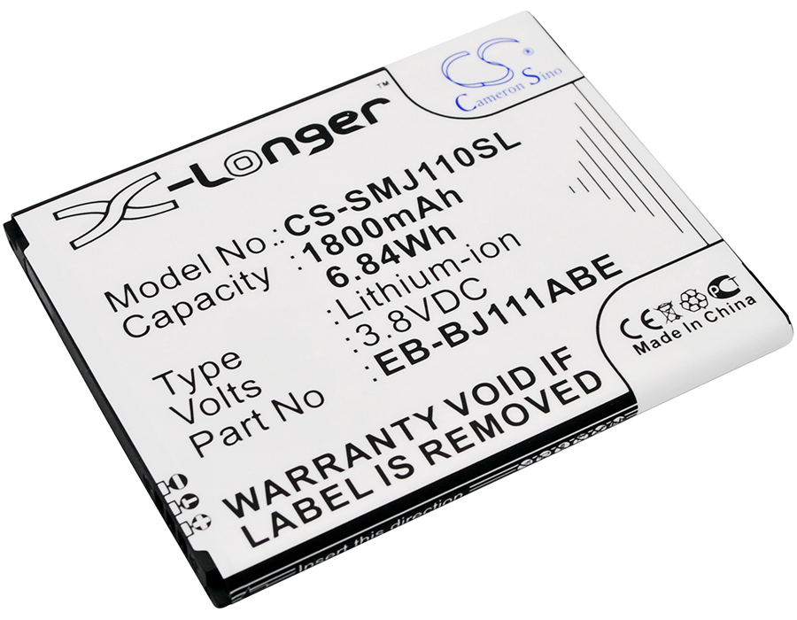 1800 mAh for Samsung EB-BJ111ABE,EB-BJ111FBK