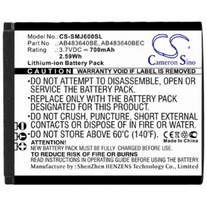 700 mAh for Samsung AB483640BE,AB483640BEC,AB483640BU,AB483640DU,BST3108BC