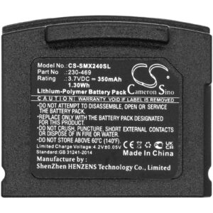 350 mAh for STEREOMAN 202411W,MLP503131P