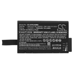 7800 mAh for Spacelabs 146-0127-00,146-0130-00,B12023,DR202I,OM11568