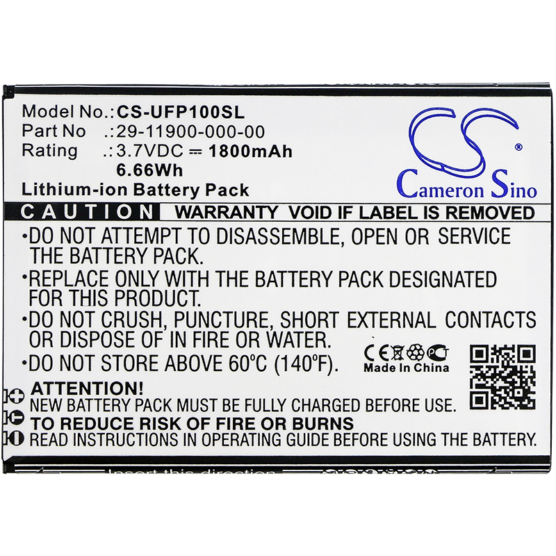 1800 mAh for Ulefone 29-11900-000-00