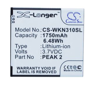1750 mAh for Wiko Cink Peax 2,PEAK 2