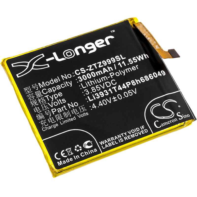 3000 mAh for ZTE Li3931T44P8h686049
