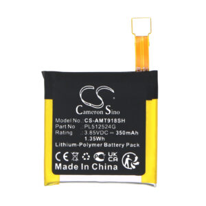 Replacement Battery for AMAZFIT T-rex Verge Lite, A1918, A1808, A1801, Li-Polymer 350mAh