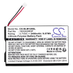 Replacement Battery for  Bosch GLM120C, GLM150-27C, 1600A00E0F, Li-Polymer 2450mAh
