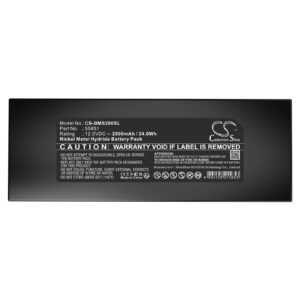Replacement Battery for Brady LS2000, LS2000 Labeler, 55851, LS2000-BP, NiMH 2000mAh 12 Volts