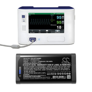 Replacement Battery for Covidien Nellcor PM1000N Pulse Oximeter, PT00075775, GR101351, PT00053433, Lithium-ion 13200mAh, 7.2 Volts