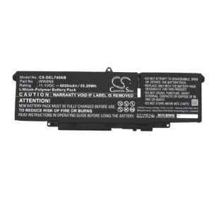 4850 mAh for Dell 047T0,0HYH8,0WW8N8,66DWX,86D0Y,CTJJ6,JNYT4,V0W55,WW8N8