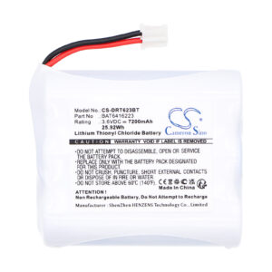 Replacement Battery for Delta Dore BP CLT 8000 Tyxal+, BAT6416223, LiSOCI2, 7200mAh 3.6V