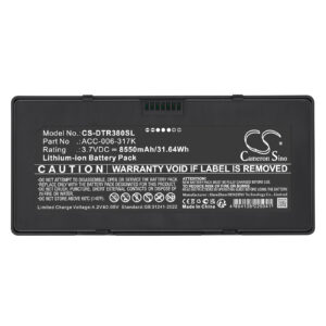 Replacement Battery for DT Research ACC-006-317K, DT380, DT380QE, ACC-006-317K, Lithium-ion 8800mAh