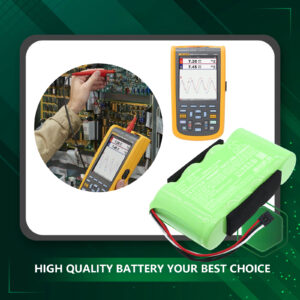 Replacement Battery for  Fluke Scopemeter 120, BP120, NiMH 3000mAh 4.8 Volts