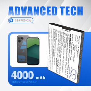 Replacement Battery for Fairphone 5, F5AC1, Li-Polymer 4000mAh 3.85V