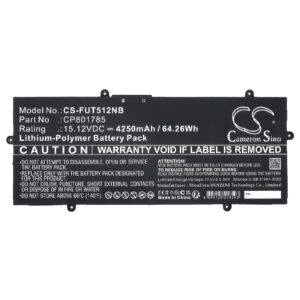 Replacement Battery for Fujitsu FPCBP592, LifeBook E4512,E5512,E5512A,U7411,U7512,U7511, Li-Polymer 4250mAh