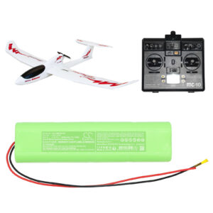 Replacement Battery for Graupner MC10, MC12, MC14, MC15, MC16, MC22, MC24, NiMH 2200mAh 9.6V
