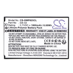 Replacement Battery for Grandstream WP822, WP825, GS-02, Lithium-ion 1800mAh