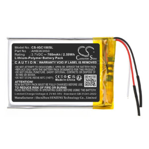 Replacement Battery for iGpsport BSC100, BSC100S, Li-Polymer 700mAh