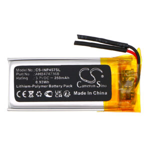 Replacement Battery for ingenico RP457, RP457C, Li-Polymer 250mAh