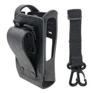 for Motorola PMLN5838A Hard Leather Case With 3-Inch Fixed Belt Loop for Display Radios