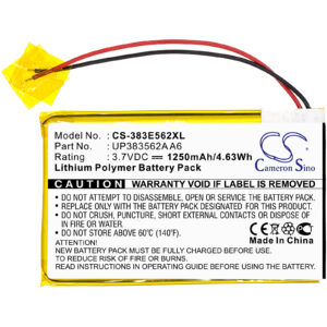 1250 mAh for Palm UP383562A A6