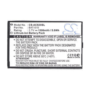 1500 mAh for Acer BAT-510,BAT-510 (1ICP5/42/61),BT0010S001,BT0010S00111308990BATA1,ICP494261SRU 1S1P