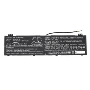 Replacement Battery for Acer AP20A7N, KT.00407.010, Predator Triton 300 SE, Li-Polymer 3850mAh, 15.48V