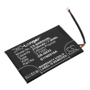 2150 mAh for Barnes & Noble DR-NK03,MLP305787,S11ND018A