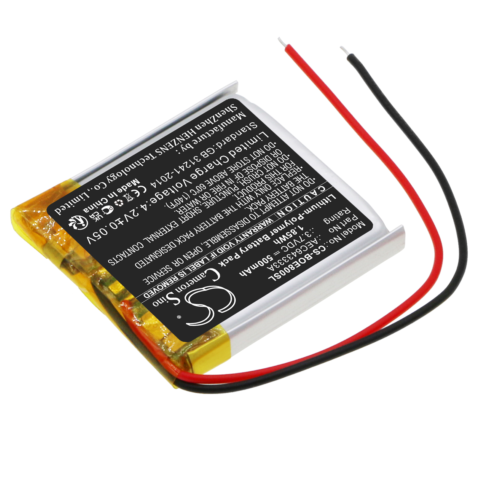 Replacement Battery for Bang & Olufsen Beoplay E8 TWS Case, Li-Polymer 500mAh