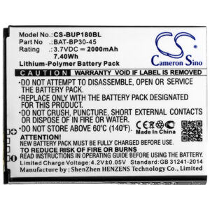 2000 mAh for BlueBird BAT-BP30-45