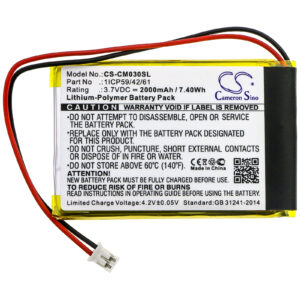2000 mAh for Custom Battery Pack 1ICP59/42/61