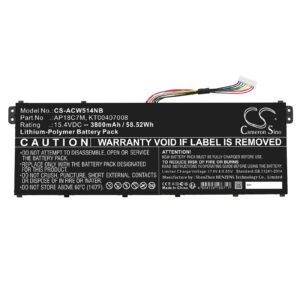 3800 mAh for Acer AP18C7M,KT00407008