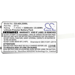 3200 mAh for Additel 9702,9712