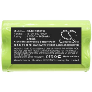 1600 mAh for Black & Decker 15190,85075000