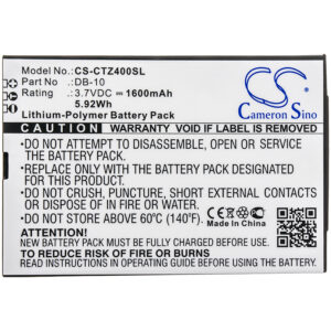 1600 mAh for Canon DB-10