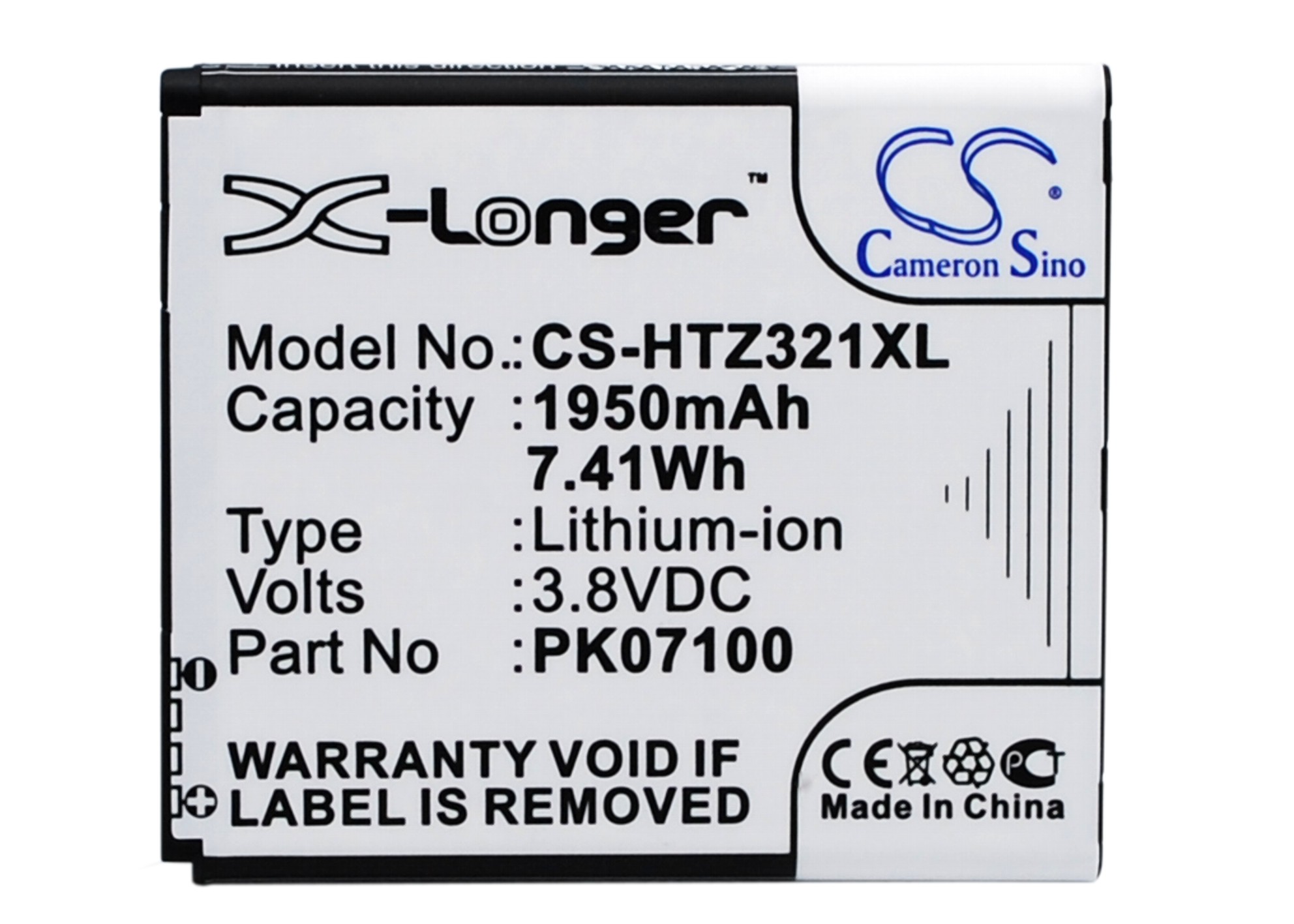 1950 mAh for HTC 35H00189-00M,35H00189-02M,HTI13UAA,PK07100