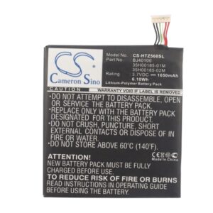 1650 mAh for HTC 35H00185-01M,35H00185-02M,35H00185-06M,BJ40100
