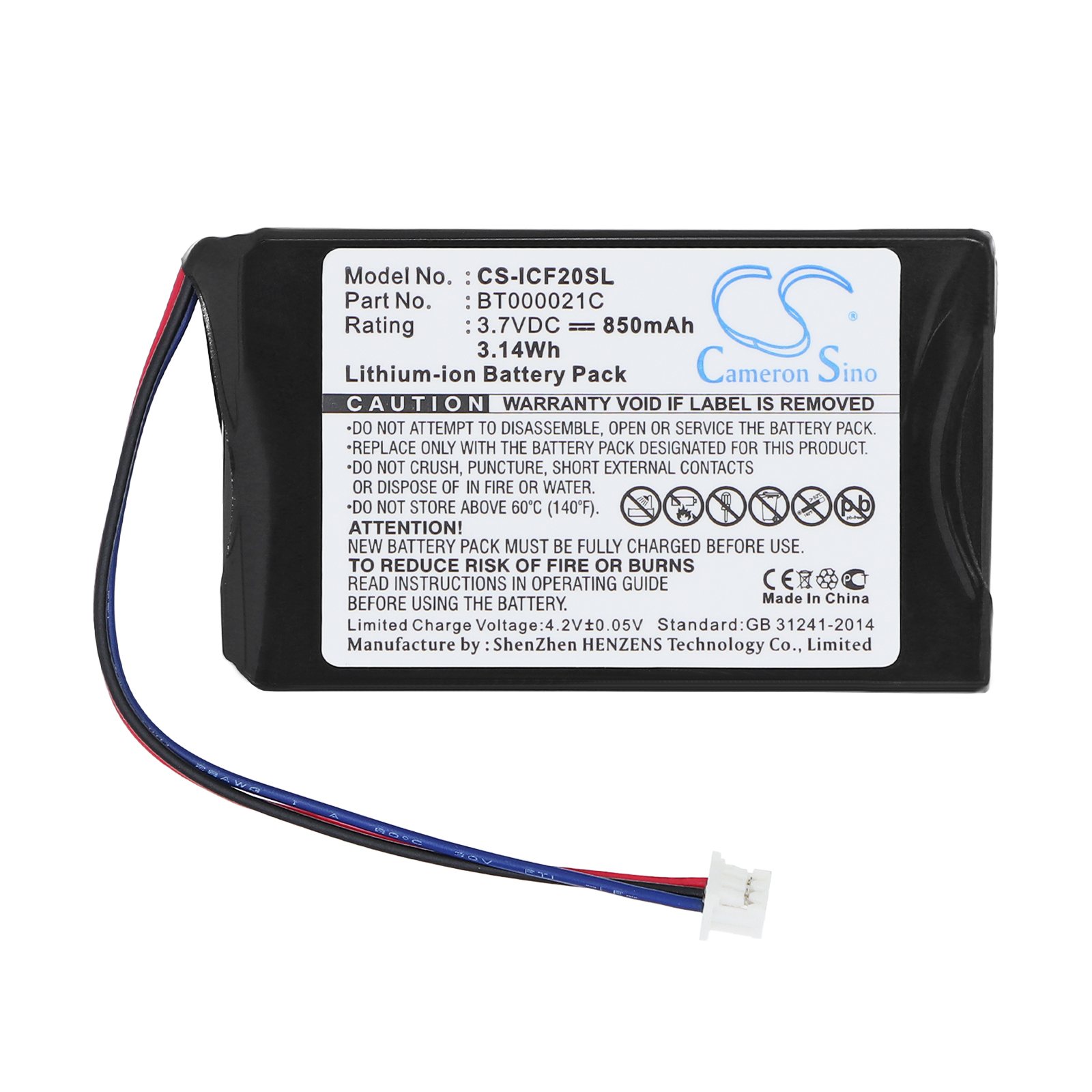 850 mAh for Navman BT000021C